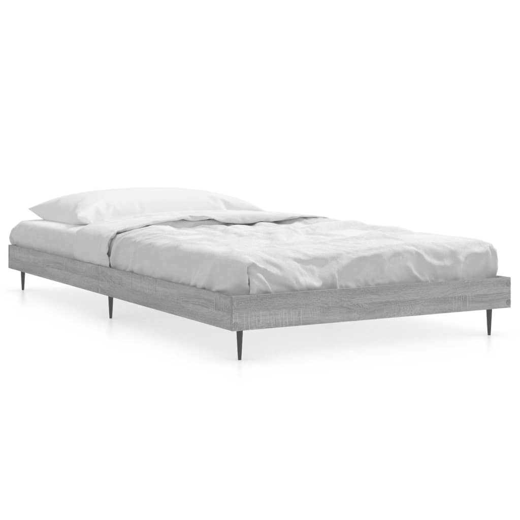 Bed frame Grey Sonoma 90x200 cm wood material