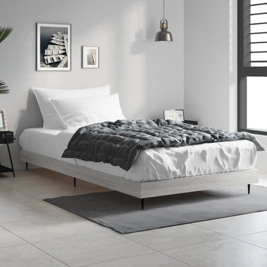 Bed frame Grey Sonoma 90x200 cm wood material