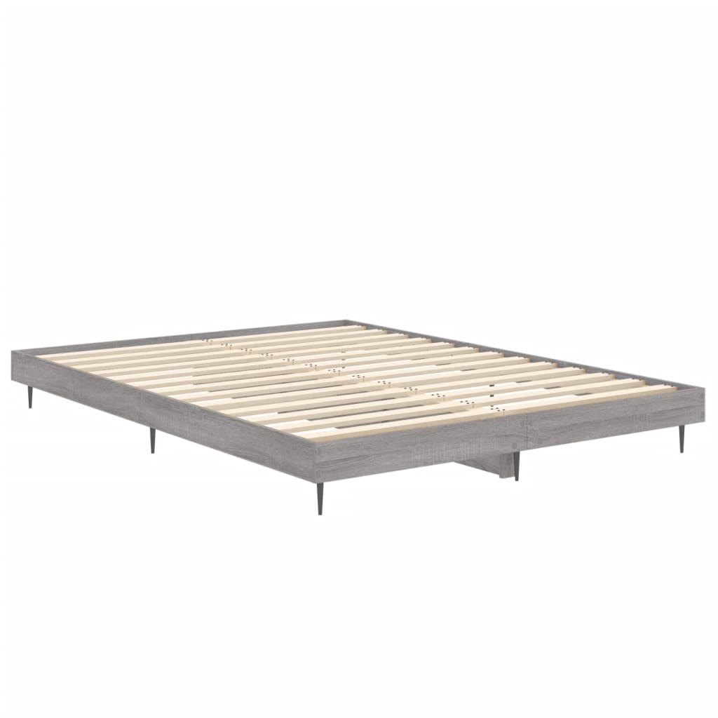 Bed frame Grey Sonoma 140x190 cm wood material