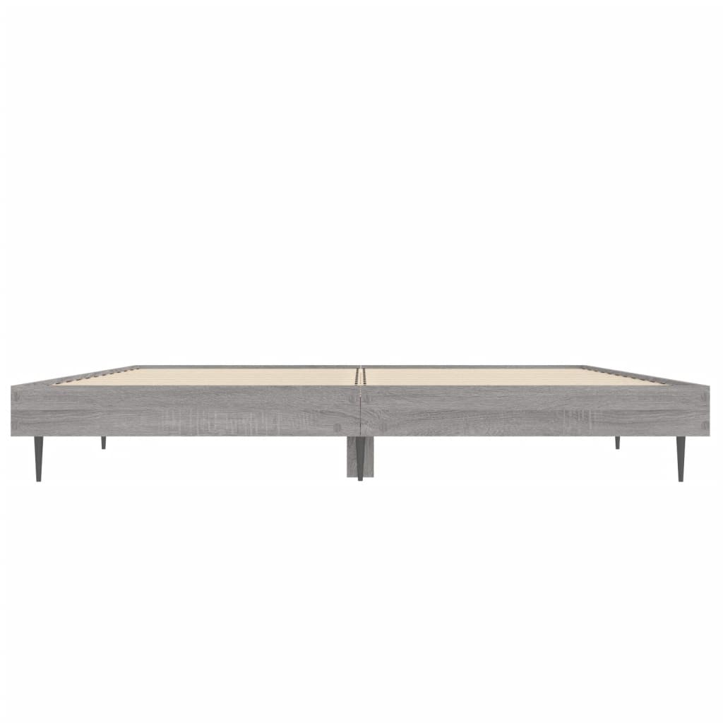 Bed frame Grey Sonoma 140x190 cm wood material