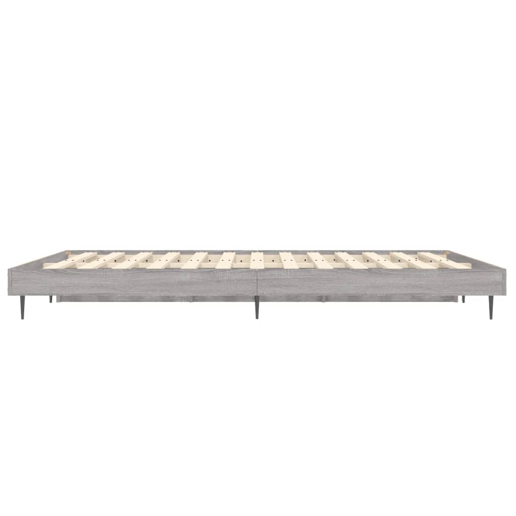Bed frame Grey Sonoma 140x190 cm wood material