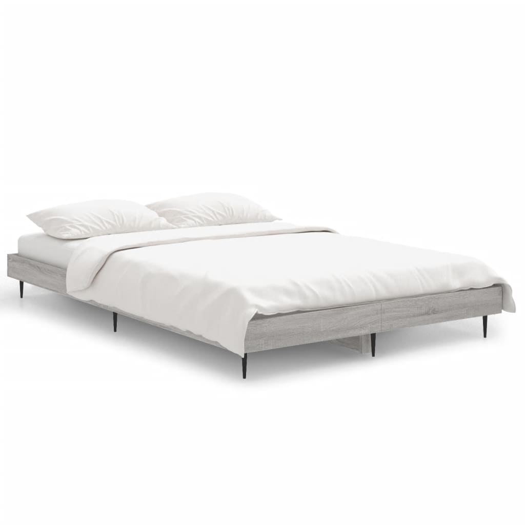 Cadre de lit Sonoma gris 120x190 cm en bois