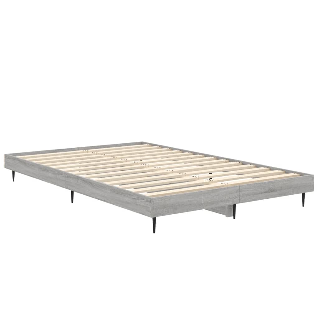 Cadre de lit Sonoma gris 120x190 cm en bois