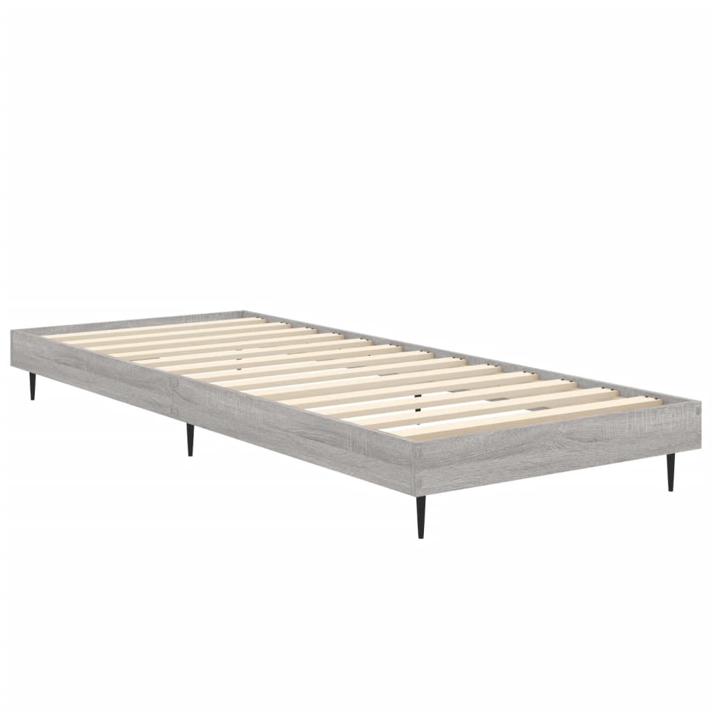 Bed frame Grey Sonoma 75x190 cm wood material