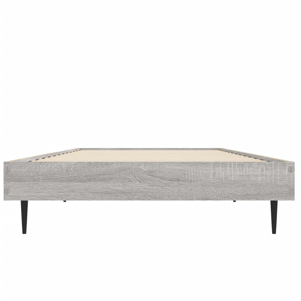 Bed frame Grey Sonoma 75x190 cm wood material