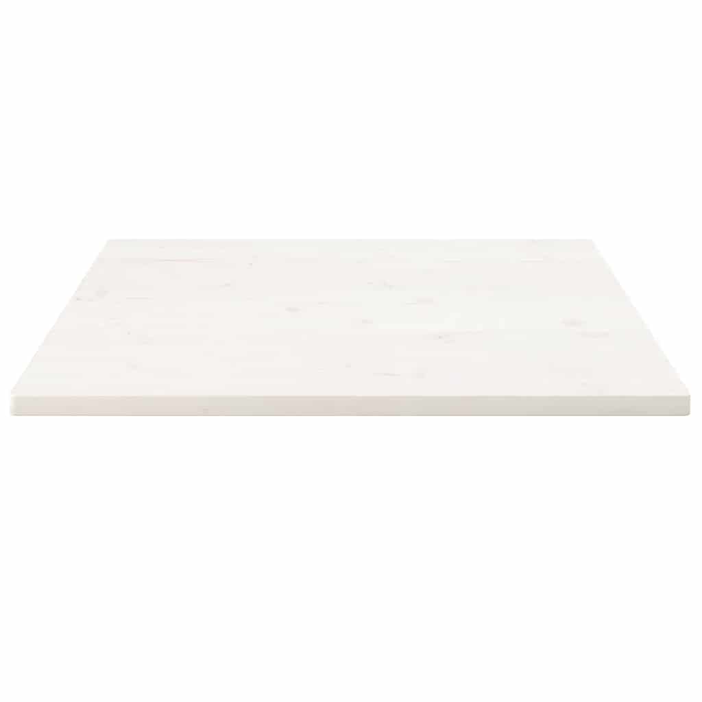 Tischplatte Weiß 70x70x2,5 cm Massivholz Kiefer Quadratisch