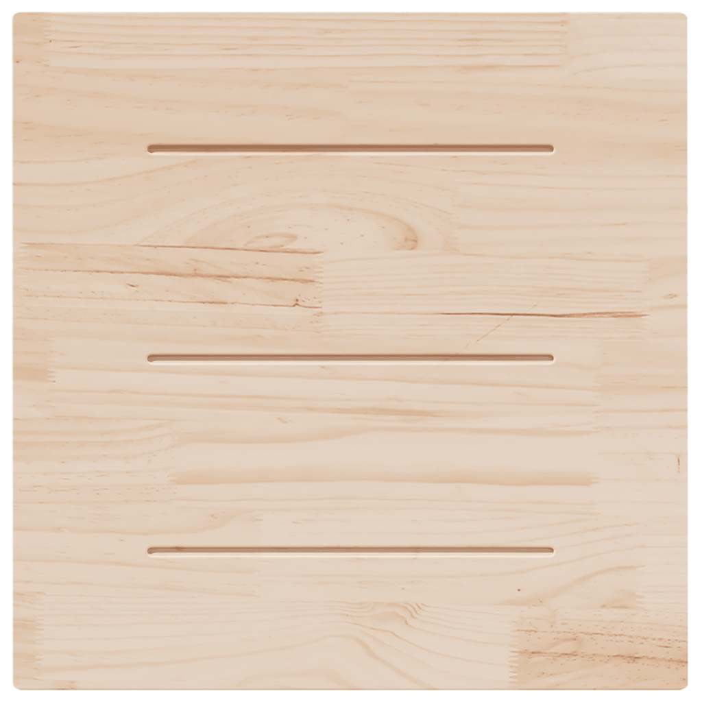 Tischplatte Weiß 70x70x2,5 cm Massivholz Kiefer Quadratisch