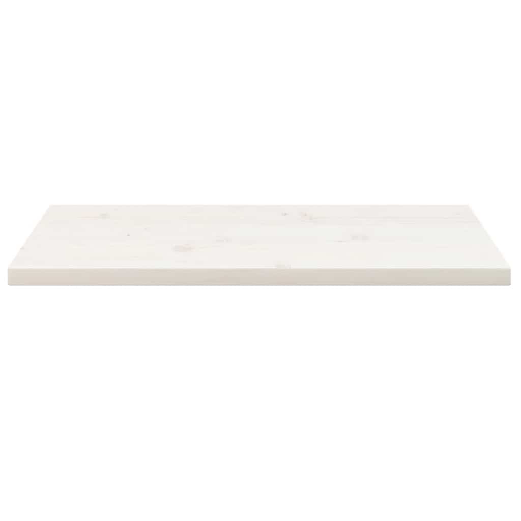 Tischplatte Weiß 80x40x2,5 cm Massivholz Kiefer Rechteckig
