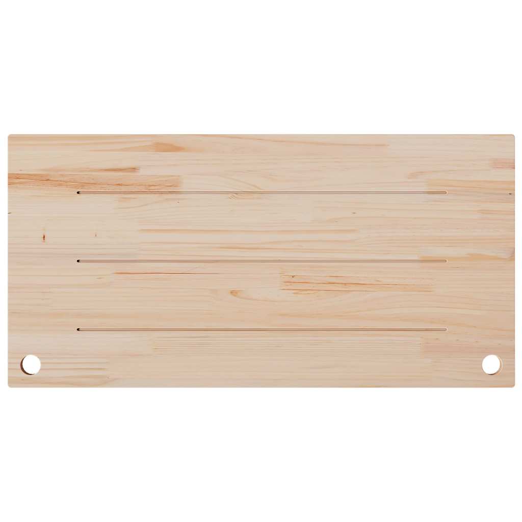 Schreibtischplatte Weiß 100x50x2,5 cm Massivholz Kiefer