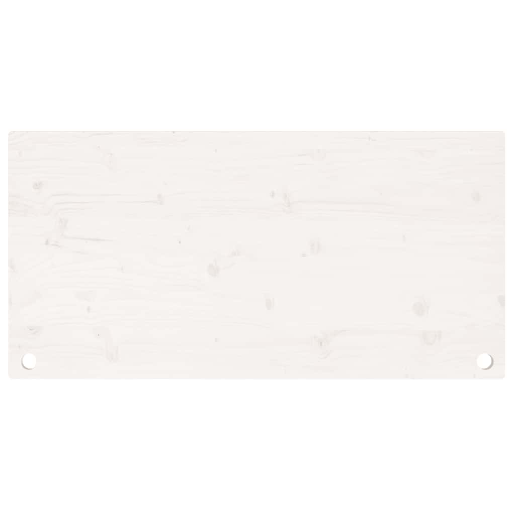 Schreibtischplatte Weiß 100x50x2,5 cm Massivholz Kiefer