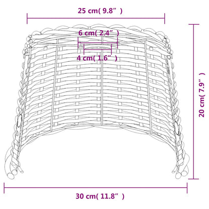 Lampenschirm Braun Ø30x20 cm Korbweide