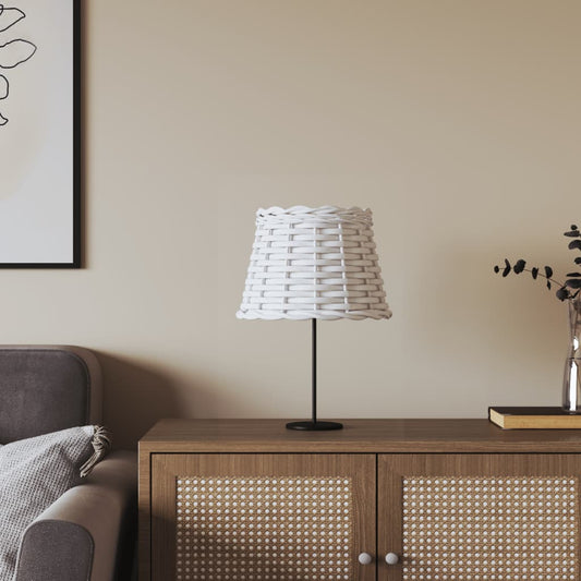 Lampshade White Ø20x15 cm Wicker