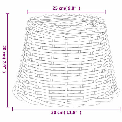 Lampenschirm Braun Ø30x20 cm Korbweide
