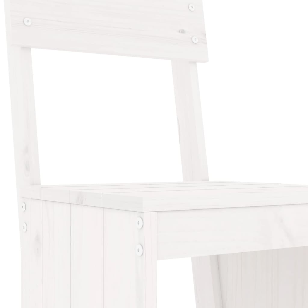 Ensemble de bar de jardin 5 pièces en pin massif blanc