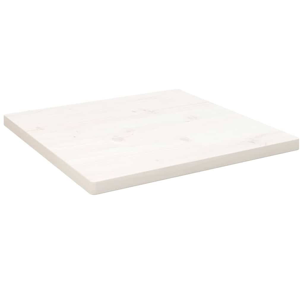 Tischplatte Weiß 40x40x2,5 cm Massivholz Kiefer Quadratisch