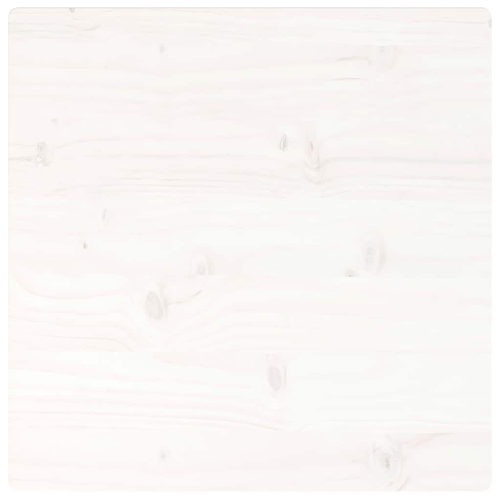 Tischplatte Weiß 40x40x2,5 cm Massivholz Kiefer Quadratisch