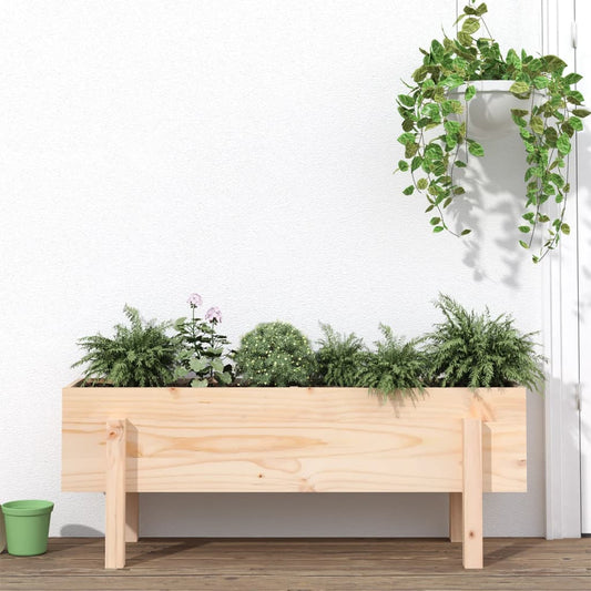 Jardinière surélevée 101x30x38 cm en pin massif