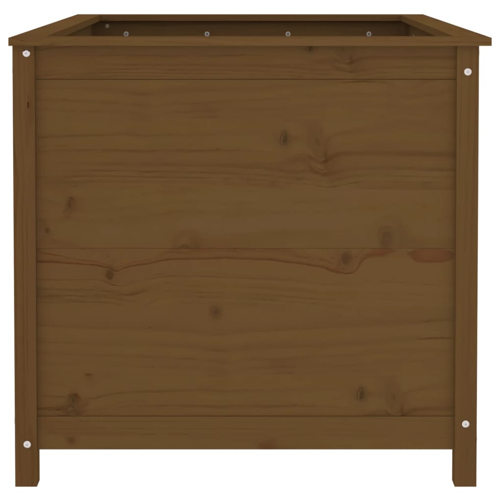 Lit surélevé marron miel 119,5x82,5x78 cm bois de pin massif