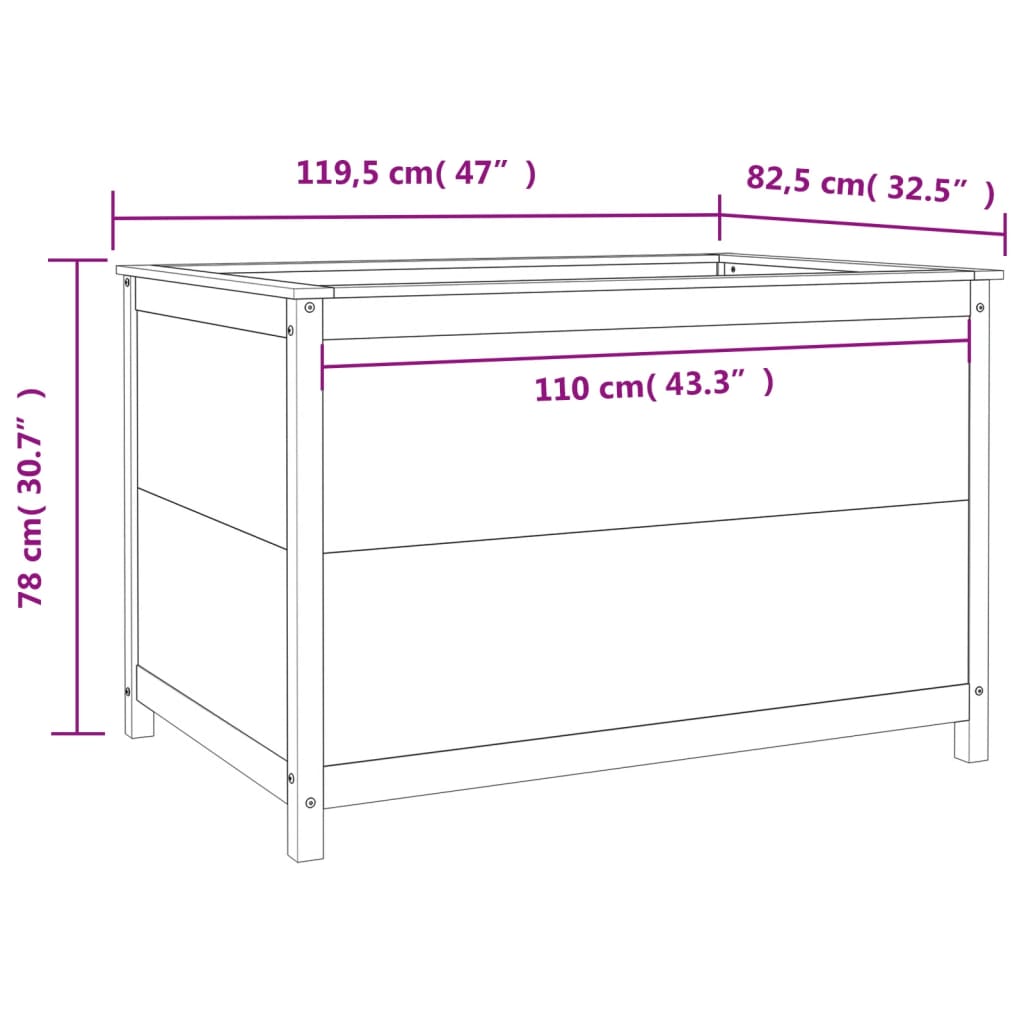 Lit surélevé marron miel 119,5x82,5x78 cm bois de pin massif