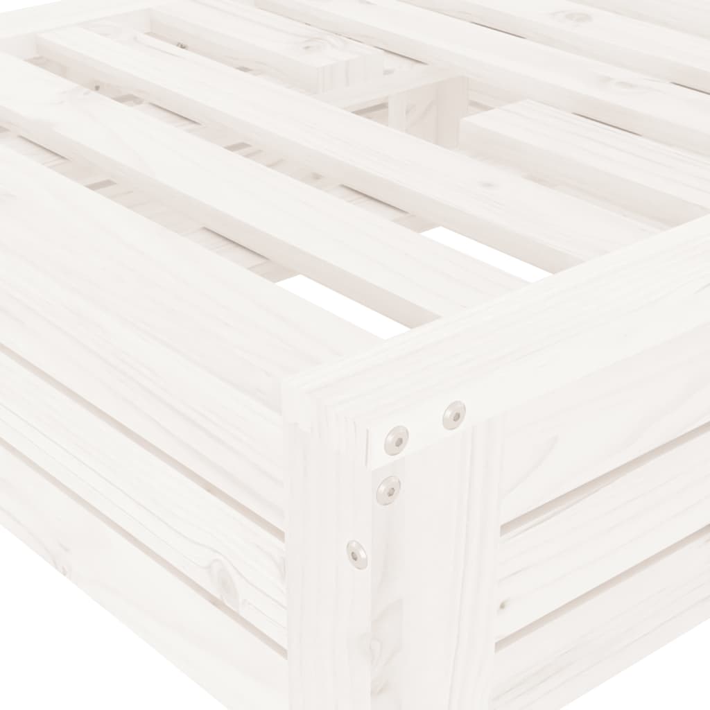 Housse pour pied de parasol en bois de pin massif blanc