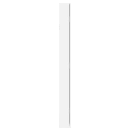 Schmuckschrank mit Spiegel Wandmontage Weiß 37,5x10x106 cm