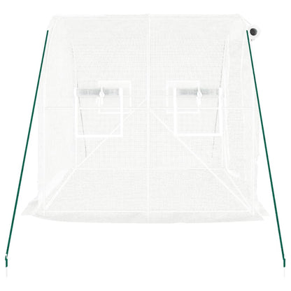 Gewächshaus mit Stahlrahmen Weiß 4 m² 2x2x2 m
