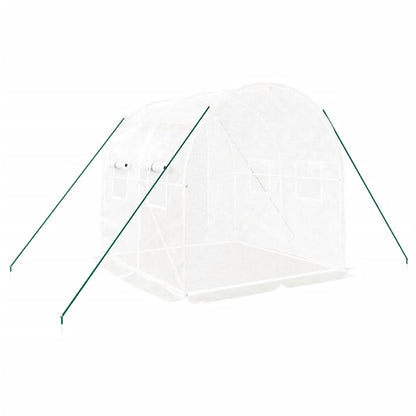 Gewächshaus mit Stahlrahmen Weiß 4 m² 2x2x2 m