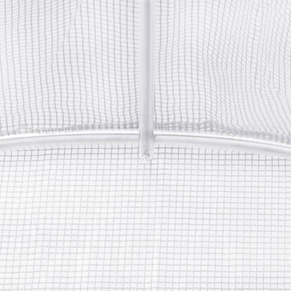 Gewächshaus mit Stahlrahmen Weiß 4 m² 2x2x2 m