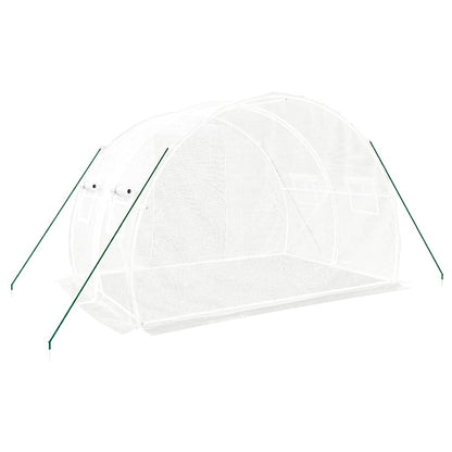 Gewächshaus mit Stahlrahmen Weiß 6 m² 3x2x2 m