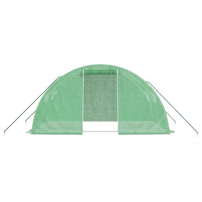 Gewächshaus mit Stahlrahmen Grün 8 m² 4x2x2 m