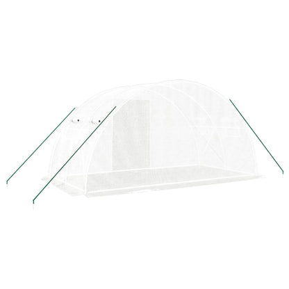 Gewächshaus mit Stahlrahmen Weiß 8 m² 4x2x2 m