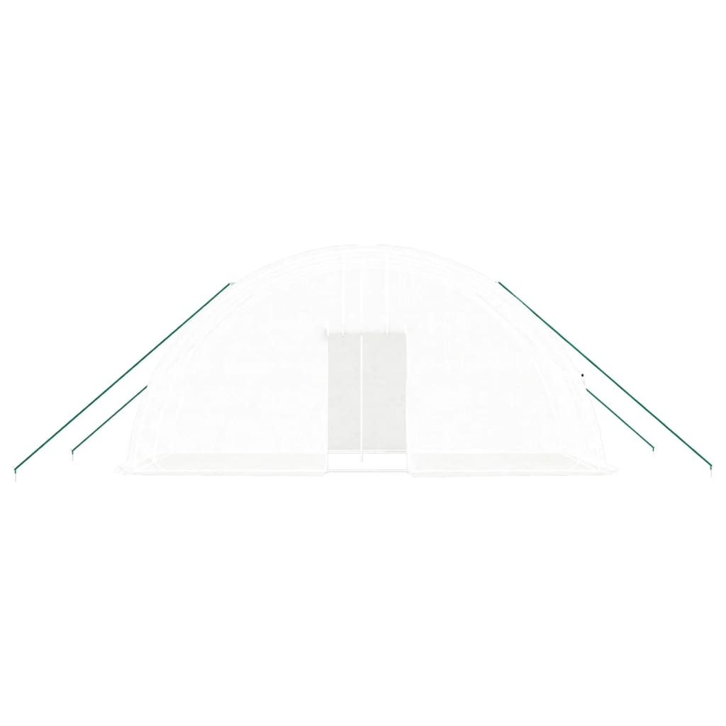 Gewächshaus mit Stahlrahmen Weiß 12 m² 6x2x2,85 m