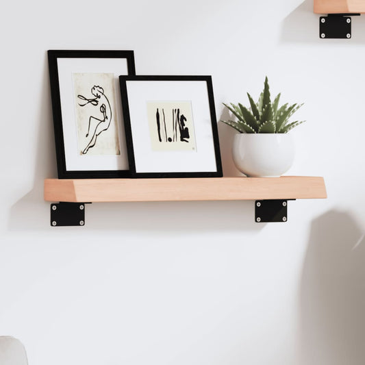 Wall shelf 40x10x4 cm solid oak untreated