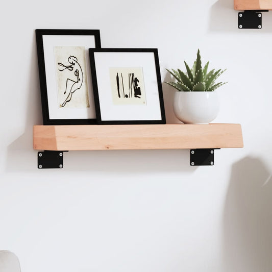 Wall shelf 40x10x6 cm solid oak untreated