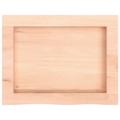 Wandregal 40x30x(2-4) cm Massivholz Eiche Unbehandelt