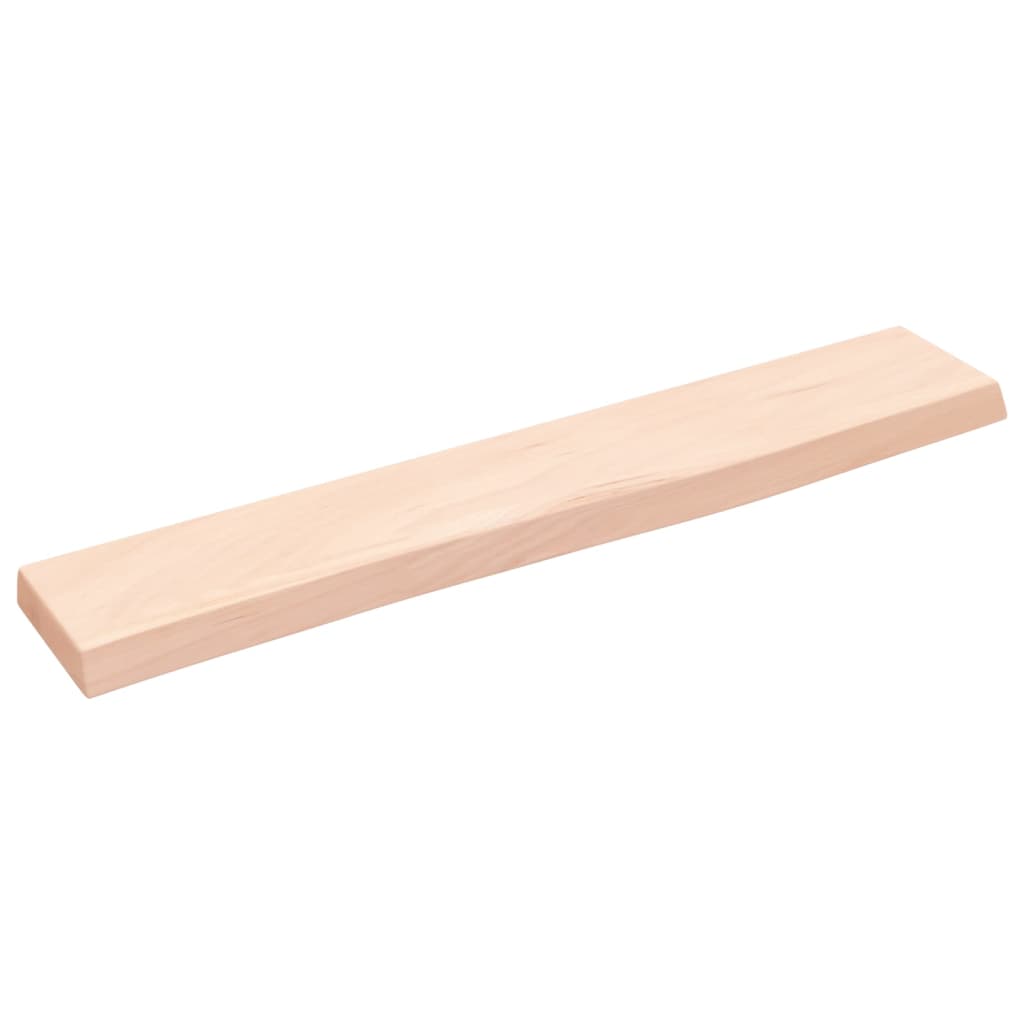 Wandregal 60x10x2 cm Massivholz Eiche Unbehandelt