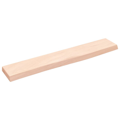 Wandregal 60x10x2 cm Massivholz Eiche Unbehandelt