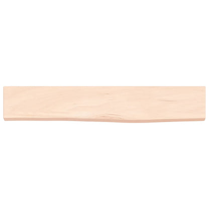 Wandregal 60x10x2 cm Massivholz Eiche Unbehandelt