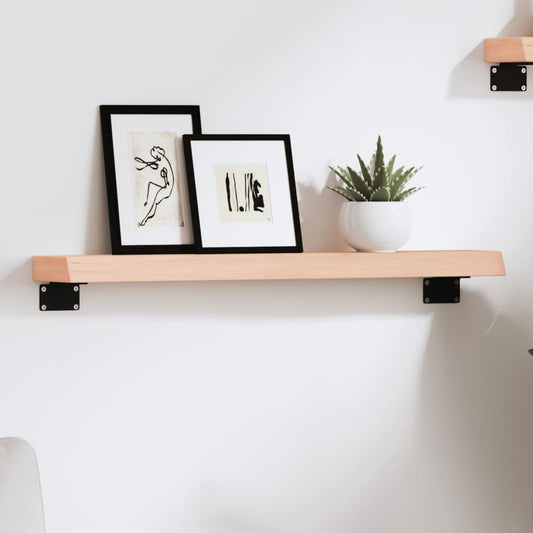 Wall shelf 60x10x4 cm solid oak untreated