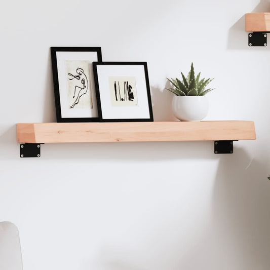 Wall shelf 60x10x6 cm solid oak untreated