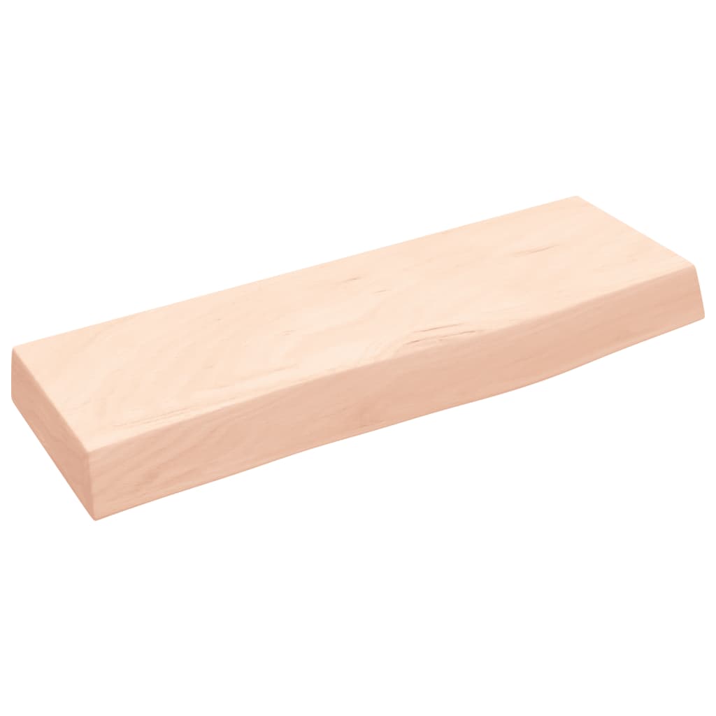 Wall shelf 60x20x6 cm solid oak untreated