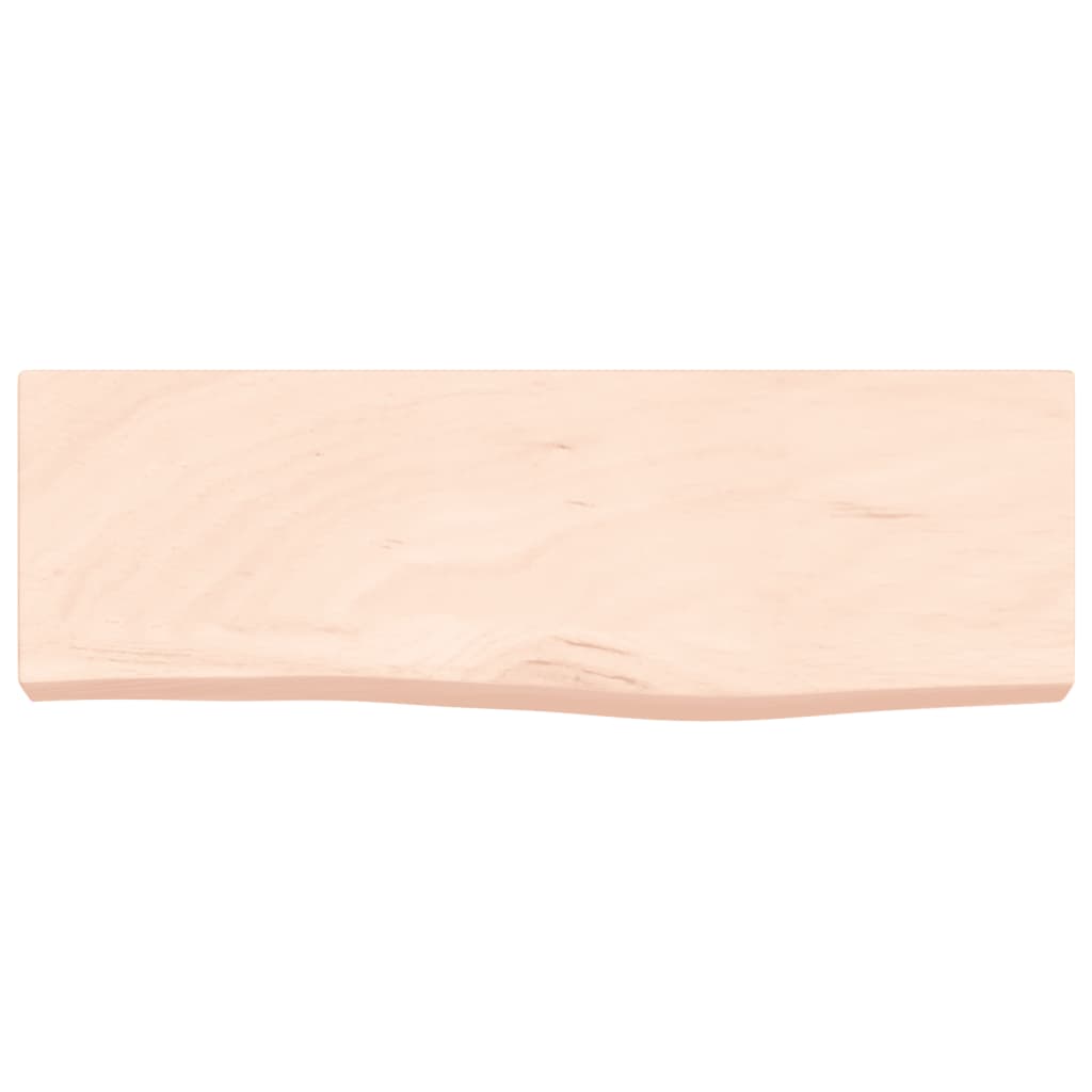 Wall shelf 60x20x6 cm solid oak untreated