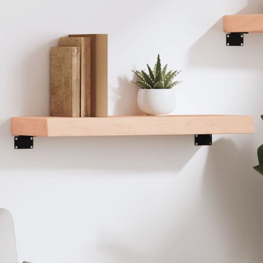 Wall shelf 60x20x6 cm solid oak untreated