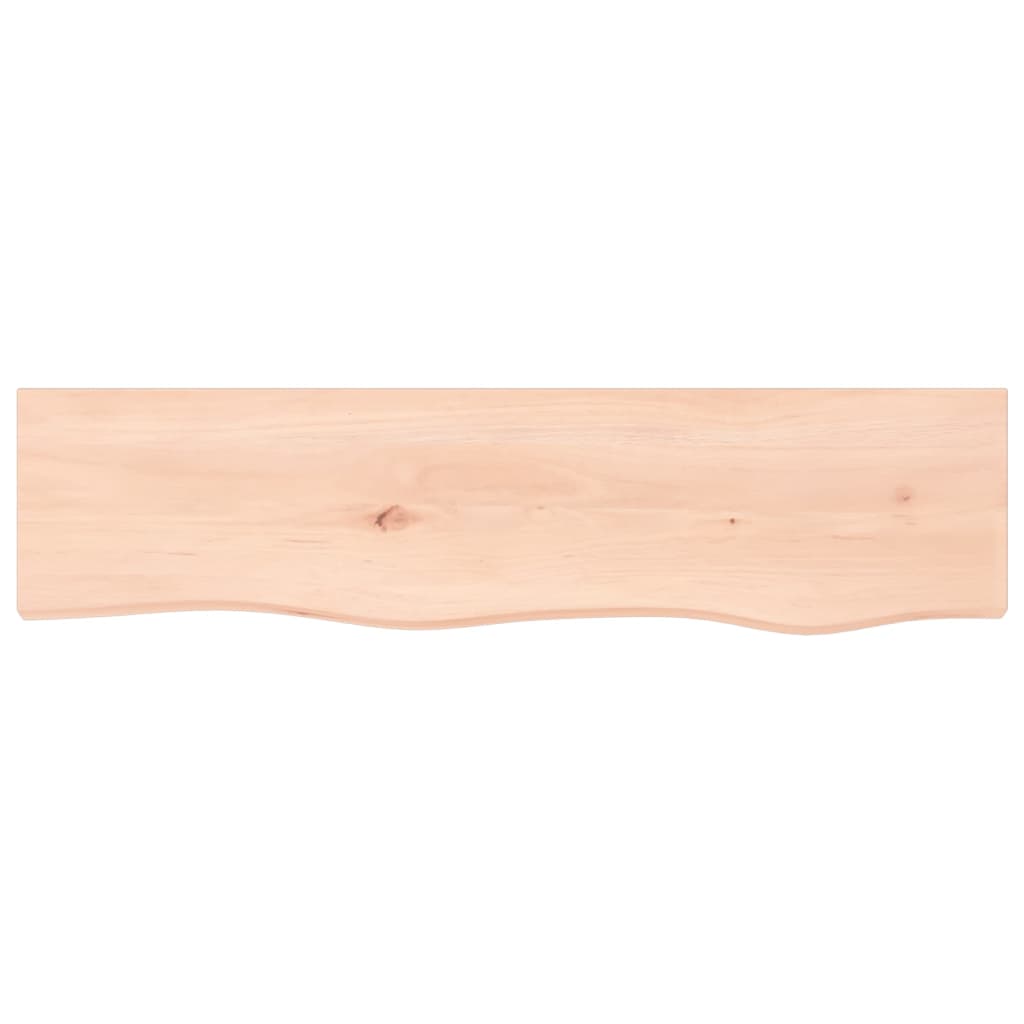Wall shelf 80x20x6 cm solid oak untreated