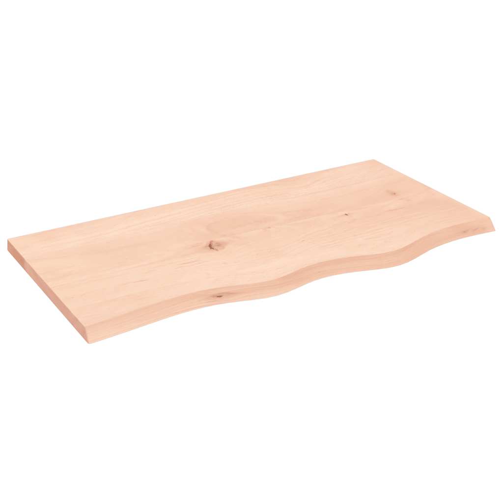 Wandregal 80x40x2 cm Massivholz Eiche Unbehandelt