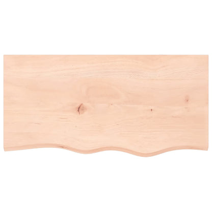 Wandregal 80x40x2 cm Massivholz Eiche Unbehandelt