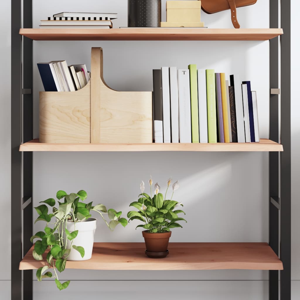 Wandregal 80x40x2 cm Massivholz Eiche Unbehandelt