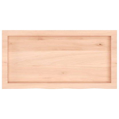 Wandregal 80x40x(2-6) cm Massivholz Eiche Unbehandelt