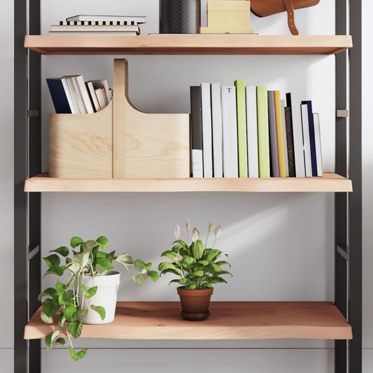 Wall shelf 80x50x(2-4) cm solid oak untreated