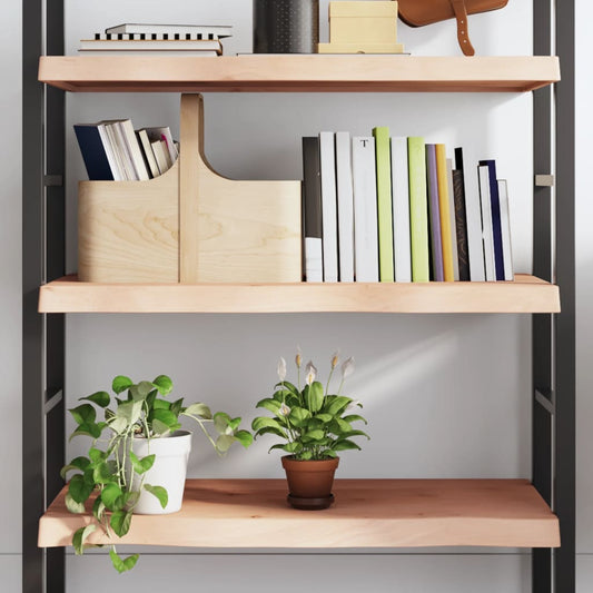 Wall shelf 80x60x(2-6) cm solid oak untreated